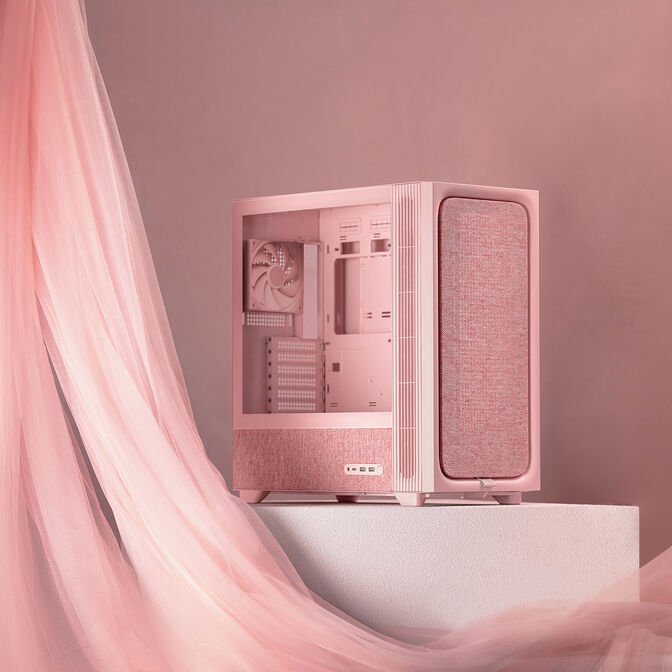 TRYX FLOVA F50 PC Case, ATX, Tempered Glass - Pink image number 8
