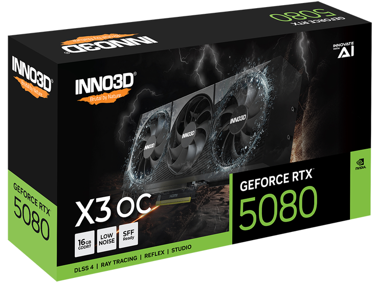 INNO3D GeForce RTX 5080 X3 Gaming OC, 16384 MB GDDR7 image number 1