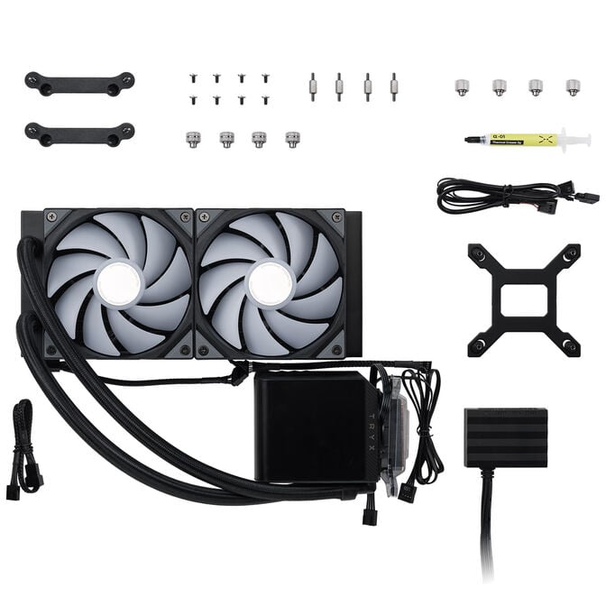 Jonsbo D32 PRO PC-Geh&auml;use + TRYX PANORAMA Komplett-Wasserk&uuml;hlung, ARGB - 240mm, schwarz image number 5