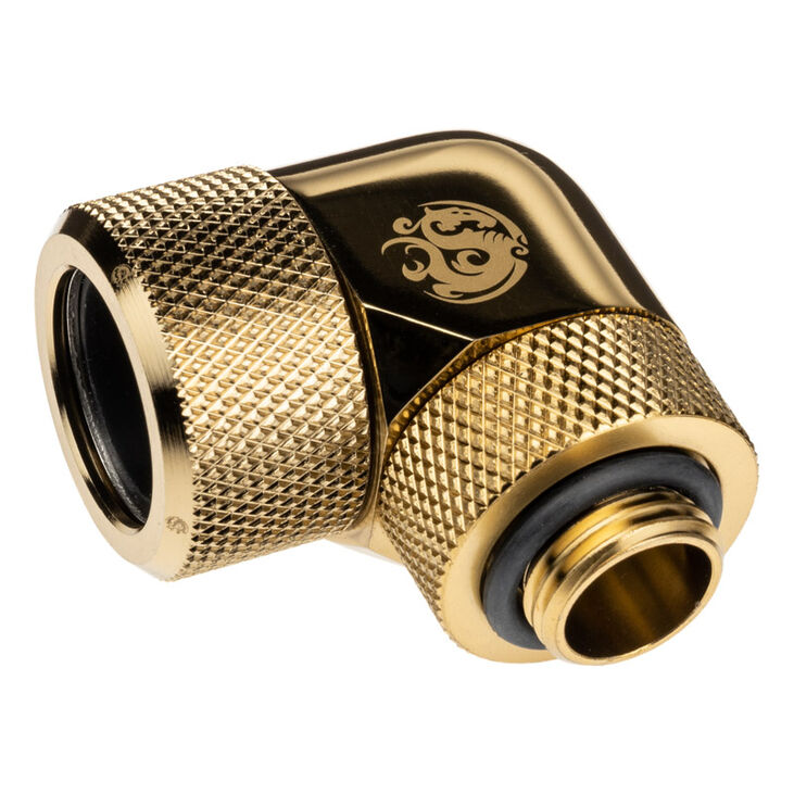 Bitspower Advanced Multi-Link Adapter Connection 90 Degrees G1/4 Inch BSP to 16mm OD Hardtube - Rotatable. image number 1