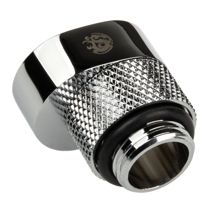 Bitspower X-Cross Adapter G1/4 inch male to G1/4 inch female - 5mm offset, silver image number 1