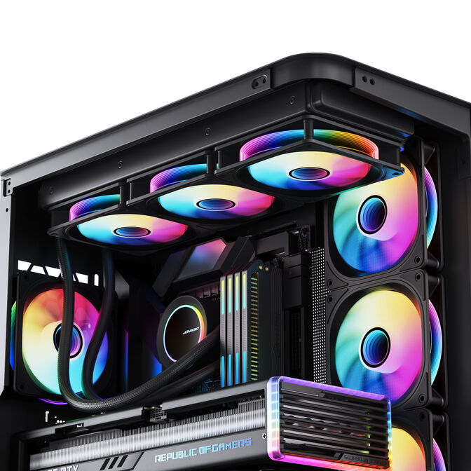Jonsbo FR-606B 120 PWM fan, RGB - 120mm, black image number 11