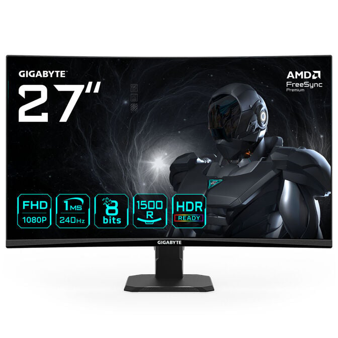 Gigabyte GS27FC2, 27 Zoll FHD Gaming-Monitor, 240Hz, VA-Panel, Adaptive Synchronisation image number 0