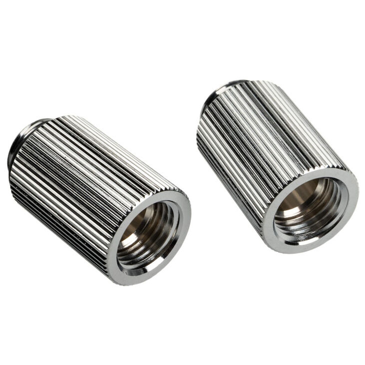 Bitspower Touchaqua Adapter straight G1/4 inch male to G1/4 inch female - 2 pack, 25mm, silver image number 0