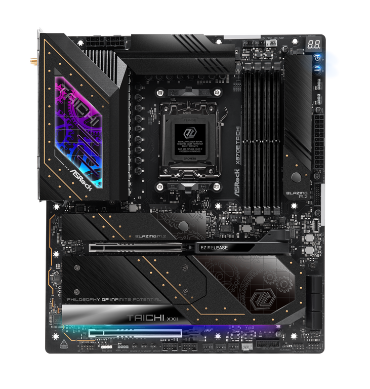 ASRock X870E Taichi motherboard, Socket AM5, AMD X870E, EATX, DDR5 image number 3