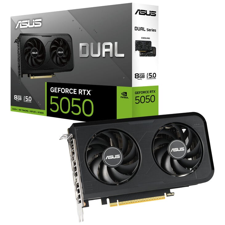 ASUS Dual GeForce RTX 5050 OC Edition, 8192 MB GDDR6 image number 0