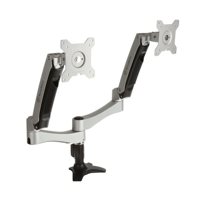 SilverStone SST-ARM22SC Dual Monitorhalterung - silber image number 0
