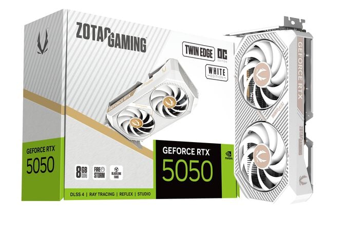 ZOTAC GAMING GeForce RTX 5050 Twin Edge OC White Edition, 8192 MB GDDR6 image number 0