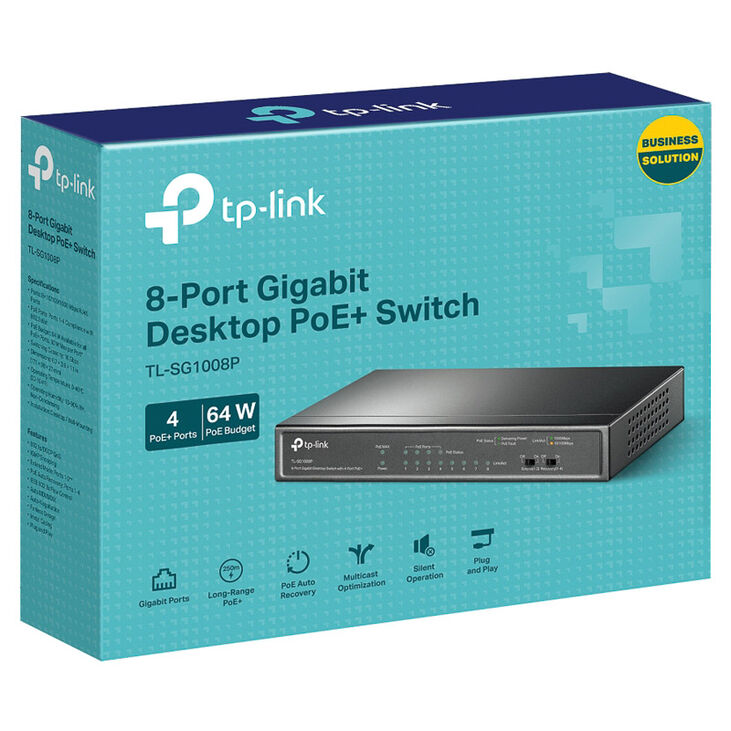 TP-Link 8-Port Gigabit Desktop Switch with 4-Port PoE+ image number 2