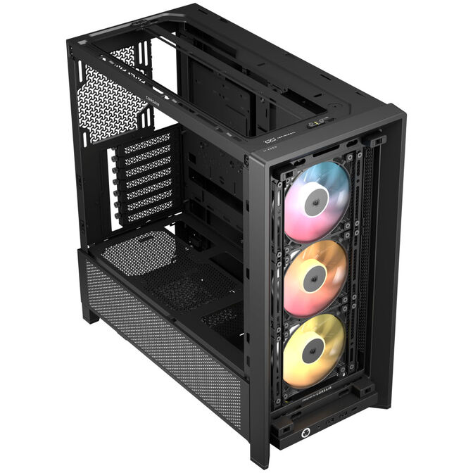 Corsair Frame 4000D RS ARGB PC case, Mid Tower, E-ATX, RGB, Tempered Glass - black image number 1