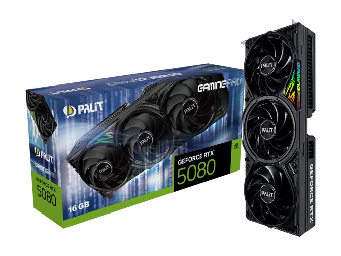 Palit GeForce RTX 5080 GamingPro, 16384 MB GDDR7 image number 0