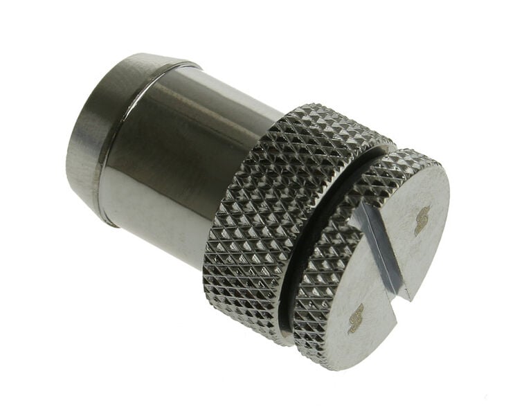 Bitspower Adapter 13mm ID auf G1/4 Zoll IG mit Verschlussstopfen - schwarz glänzend image number 1