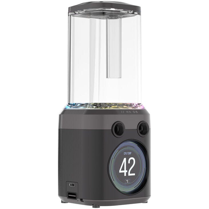 Corsair iCUE Link XD6 RGB Elite LCD Pump Reservoir Combo - black image number 1