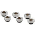 Thermal Grizzly DeltaMate Extender Fitting - MF7, Gloss Nickel, Pack of 6 image number null