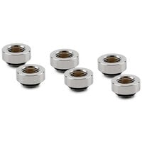 Thermal Grizzly DeltaMate Extender Fitting - MF7, Gloss Nickel, Pack of 6