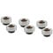Thermal Grizzly DeltaMate Extender Fitting - MF7, Gloss Nickel, Pack of 6