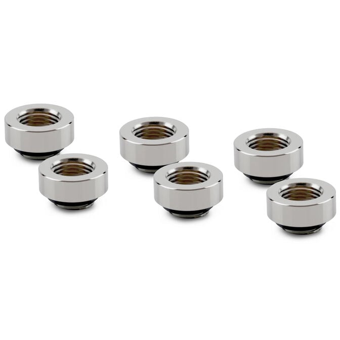 Thermal Grizzly DeltaMate Extender Fitting - MF7, Gloss Nickel, Pack of 6 image number 0