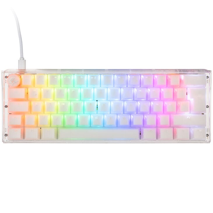 Ducky One 3 Aura White Mini Gaming Keyboard, RGB LED - Kailh Jellyfish Y image number 1