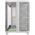 Corsair AIR 5400 LX-R LINK PC Case, Mid Tower, Tempered Glass, RGB - includes 3x 120mm Fans, white image number null