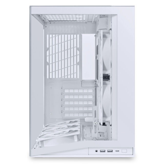Lian Li O11 Dynamic Mini V2 Flow PC Case, Mini Case, ATX, Tempered Glass - including 5x 120mm fans, white image number 3