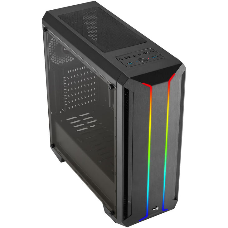 Aerocool Skyline ARGB V1 Mid Tower, acrylic glass - Black image number 1