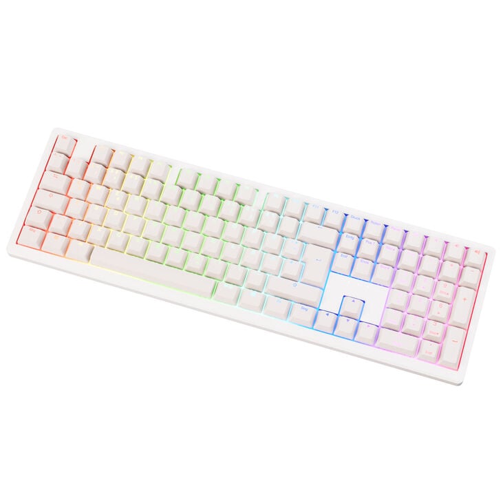Ducky Zero 6108 Pure White Kabellose Gaming Tastatur, RGB - Cherry MX2A Blue, ISO (DE) image number 2