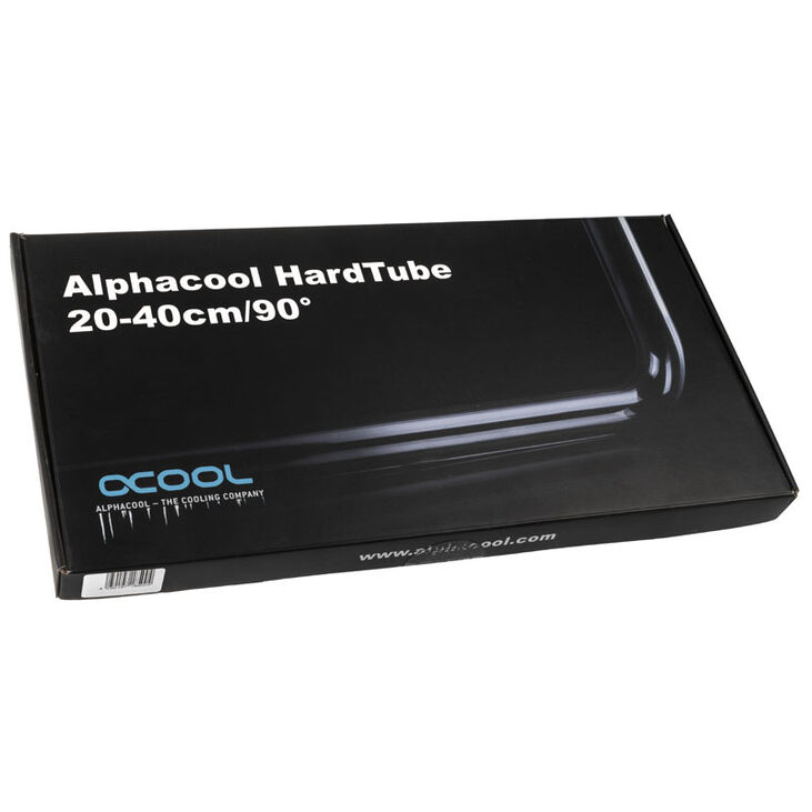 Alphacool HardTube 16/11mm Borosilicate Glass 90 Degree Angle 20/40cm - clear image number 2