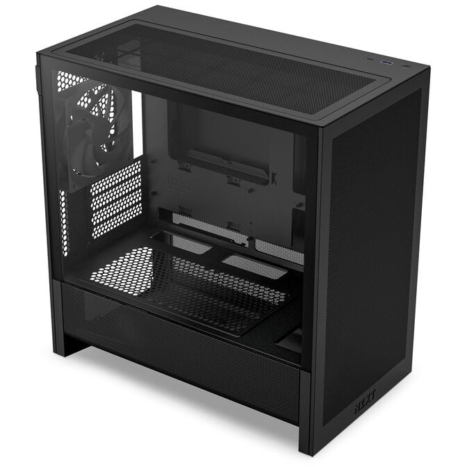 NZXT H3 Flow PC Case, Mid Tower, mATX, Tempered Glass - Black image number 1