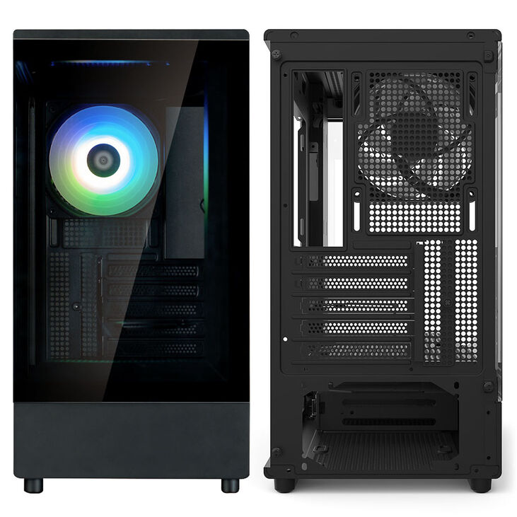 Zalman P10 PC Case, Mini Tower, mATX, RGB, Tempered Glass - Black image number 4