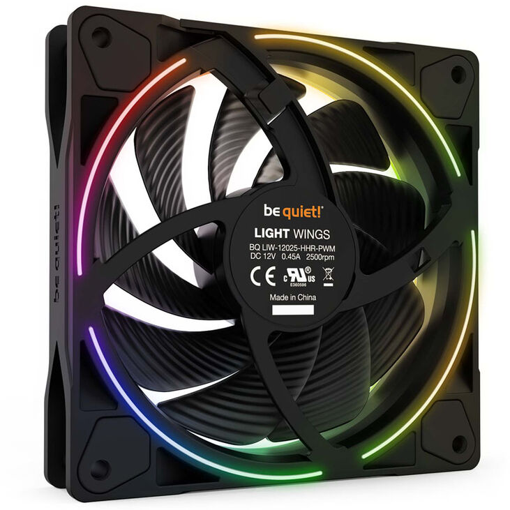 be quiet! Light Wings ARGB PWM Lüfter Triple Pack - 120mm, schwarz, High Speed image number 2