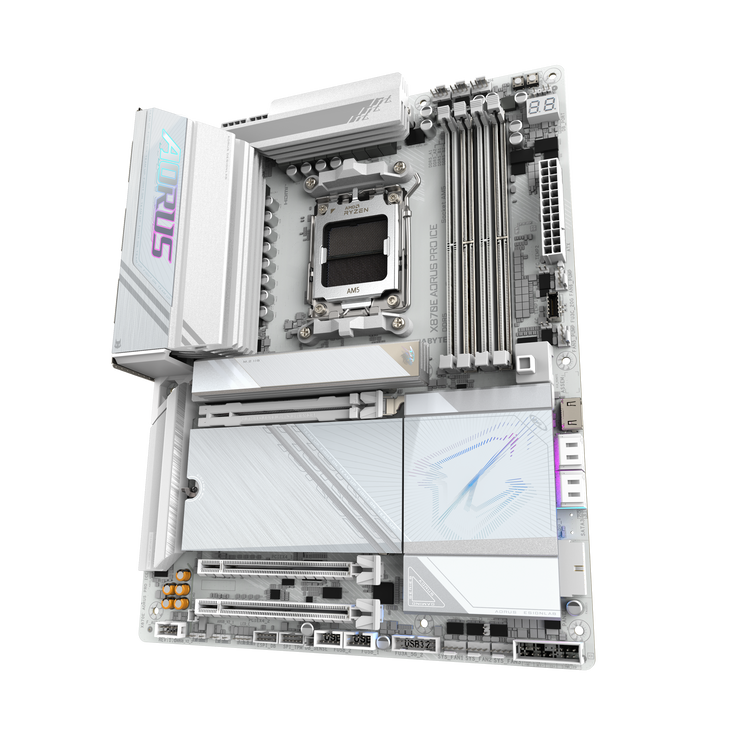 Gigabyte X870E AORUS PRO ICE Mainboard, Sockel AM5, AMD X870E, ATX, DDR5 image number 3