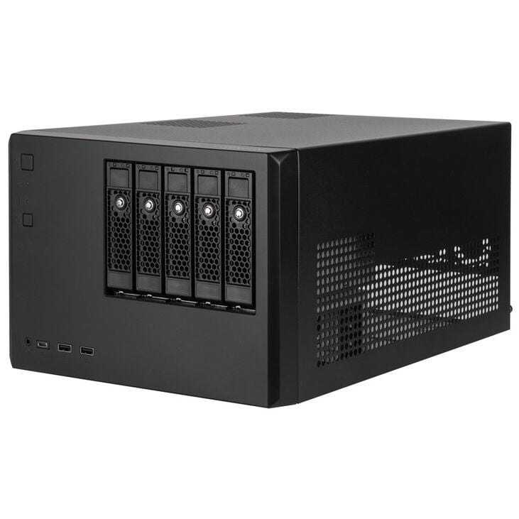 SilverStone SST-CS351B SAS-12G-/SATA-6G-NAS-Gehäuse mit 5 Einschüben image number 1
