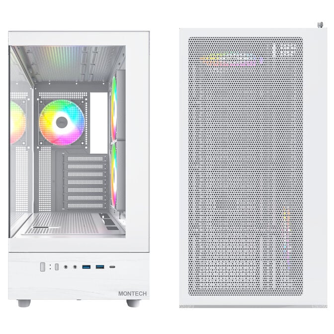 Montech XR Midi-Tower, Tempered Glass - wei&szlig; image number 3