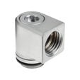 EK Water Blocks EK-Torque Micro Adapter 90 Degree G1/4 Inch Male to G1/4 Inch Female - Rotatable, Satin Titanium image number null