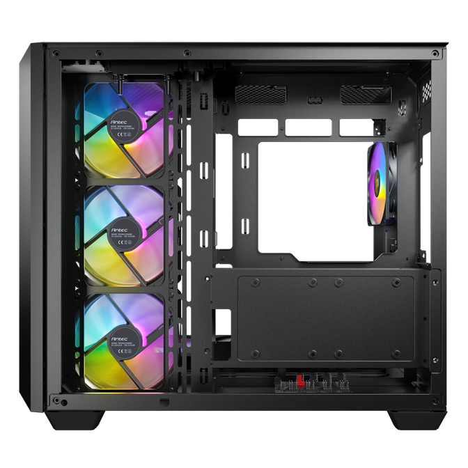 Antec C5 Computer Case, Mid-Tower, ATX, RGB, Tempered Glass - black image number 4