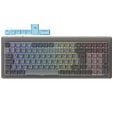 Ducky Cushion 98 Gaming-Tastatur, 96%, DE-Layout, Shush Red Switches - Nickel image number null
