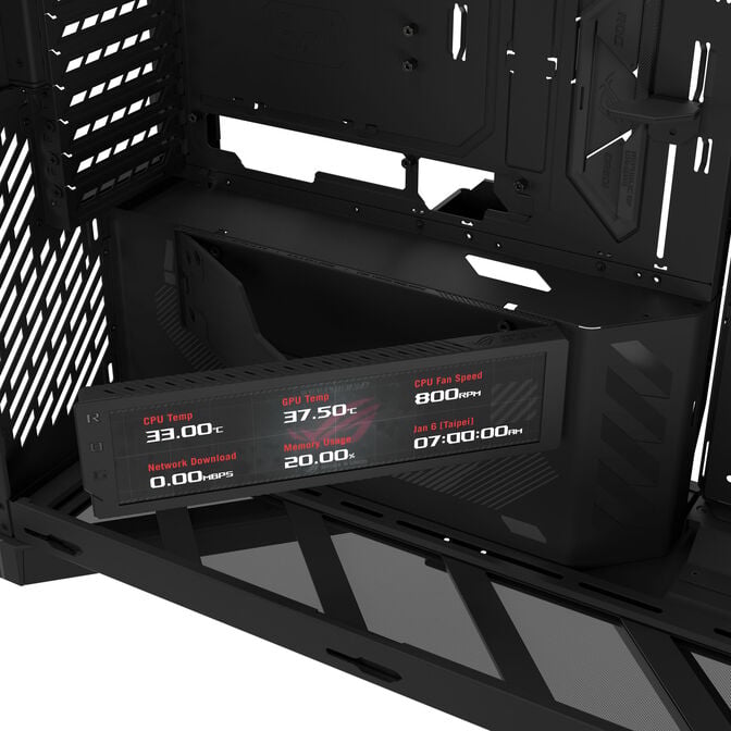 ASUS ROG Cronox GR801 PC-Geh&auml;use, Big-Tower, E-ATX, ARGB, Tempered Glass - schwarz image number 13