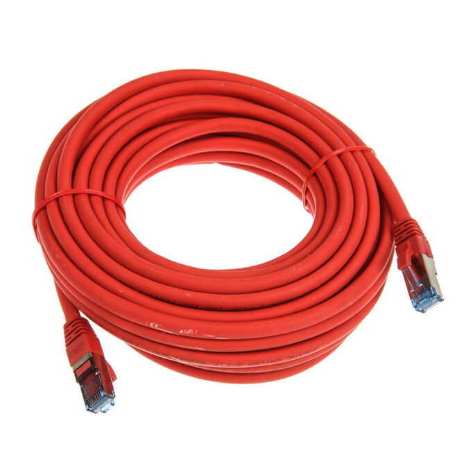 InLine Patch Cable Cat.6A, S/FTP (PiMf), 500MHz, red - 10m image number 1