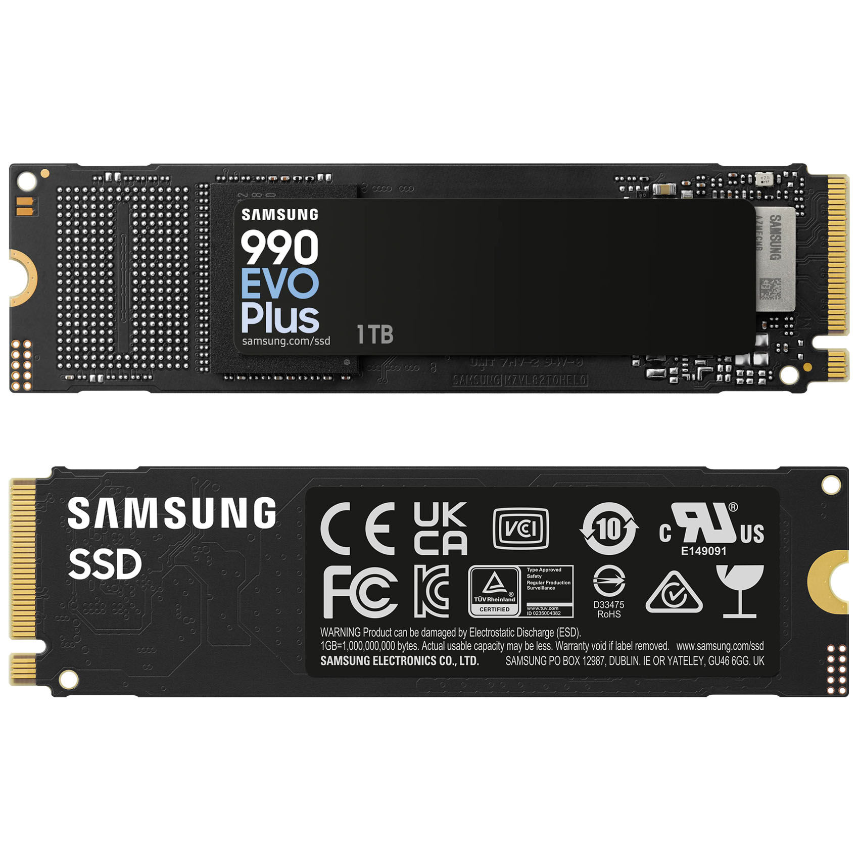 Samsung 990 Evo Plus NVMe 2.0 SSD, PCIe 4.0 x4 / 5.0 x2, Typ 2280