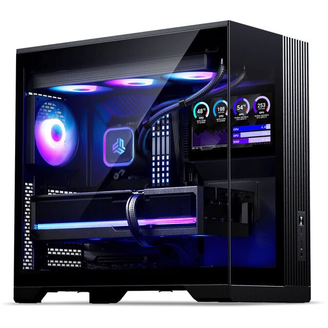 Phanteks XT V5 LCD PC Case, Mid-Tower, ATX, 7-Inch LCD, Tempered Glass - Black image number 1