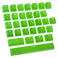 Ducky Rubber Keycap Set, 31 keys, Double-Shot, rubberised, for Backlight - green