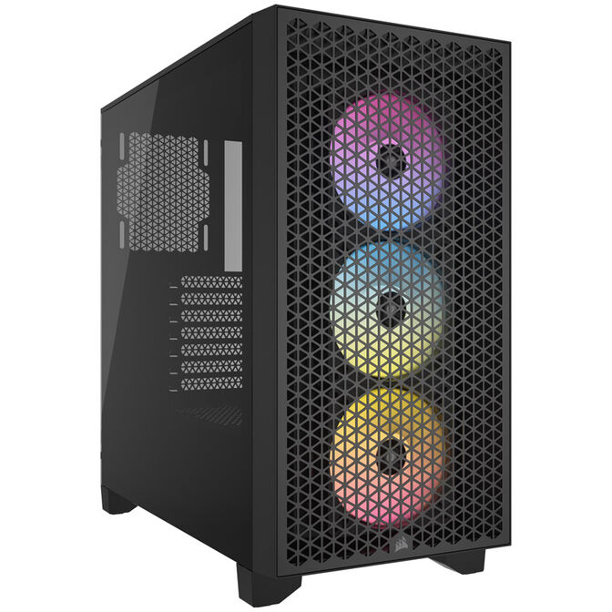 Corsair 3000D Airflow RGB, PC-Geh&auml;use, Midi-Tower, ATX, Tempered Glass - schwarz image number 0