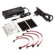 Akasa Euler M Fanless Mini-ITX case, 80W power supply, OEM - black image number null