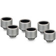 Thermal Grizzly DeltaMate Fitting, Messing, G1/4&rdquo;-Gewinde - nickel, HT16, 6er-Pack image number null