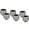 Thermal Grizzly DeltaMate Fitting, Messing, G1/4&rdquo;-Gewinde - nickel, HT16, 6er-Pack