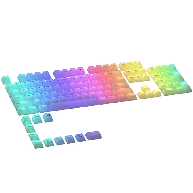 Glorious Polychroma RGB Keycaps - 115 Keycaps, ANSI, US-Layout, semi-transparent image number 0