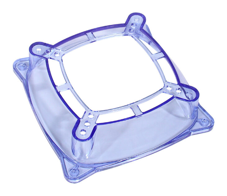 InLine Lüfter-Adapter 120mm auf 70/80/92mm - transparent/blau image number 1