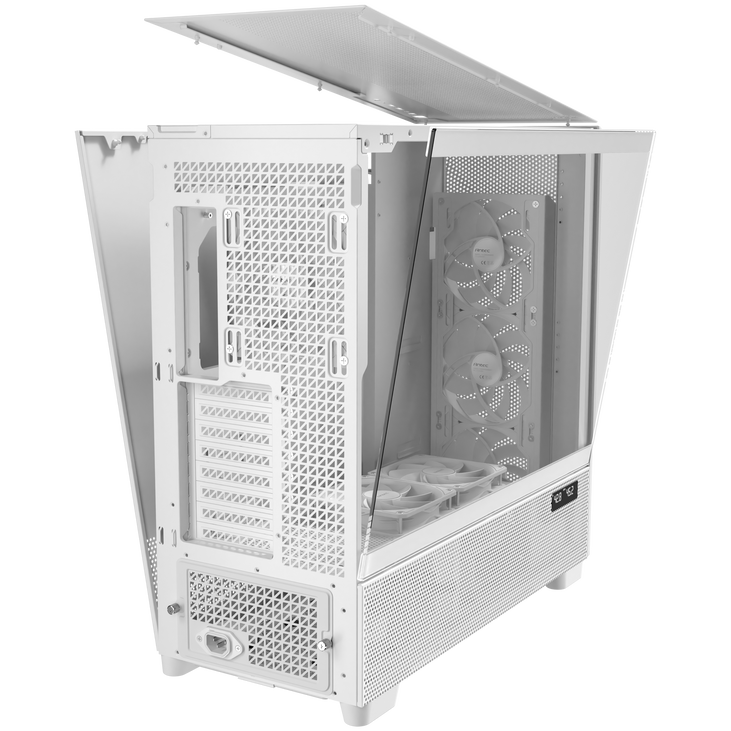 Antec Flux Pro PC Case, full tower, E-ATX, tempered glass – white image number 19