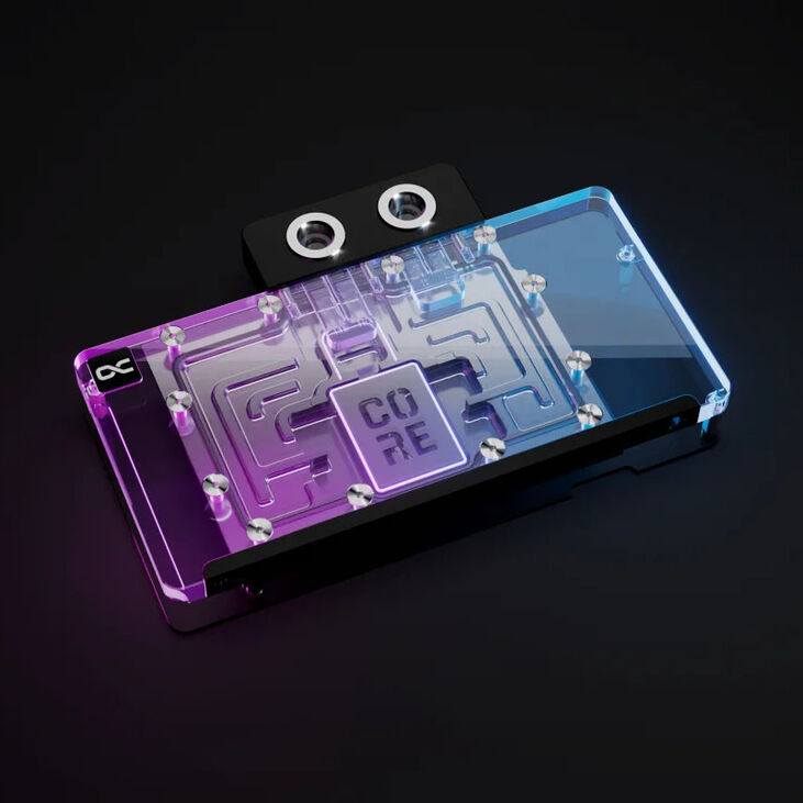 Alphacool Core RX 9070 Hellhound/Reaper/Pulse/Pure GPU Wasserblock, ARGB, mit Backplate - Acryl image number 2
