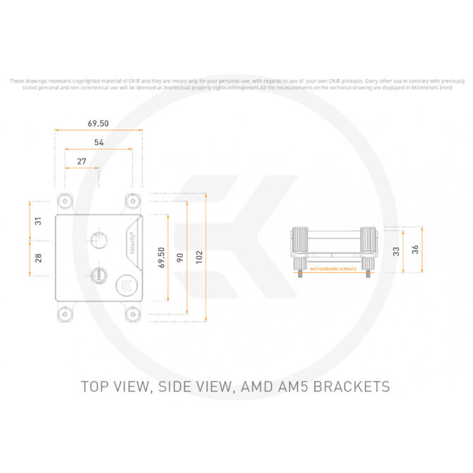 EK Water Blocks EK-Quantum Velocity&sup3; 1700/1851/AM5 - acrylic image number 4